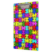 Farbenfrohe Puzzleteile aus Regenbogen Klemmbrett (Links)