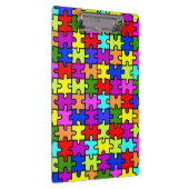 Farbenfrohe Puzzleteile aus Regenbogen Klemmbrett (Rechts)