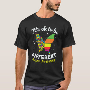 farbenfrohe Puzzleteile Autism Awareness Schmetter T-Shirt