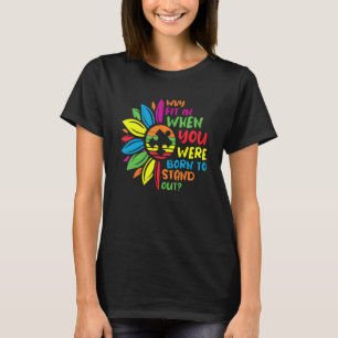 farbenfrohe Puzzleteile Autismus-Bewusstsein Fried T-Shirt