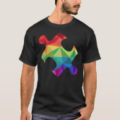 Farbenfrohe Puzzleteile für Autismus T-Shirt (Vorderseite)