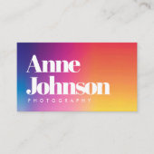 Farbenfrohe QR Code Fotograf Business Card Visitenkarte (Vorderseite)