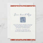Farbenfrohe QR Code Hochzeit Einladung (Rückseite)