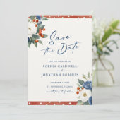 Farbenfrohe QR Code Hochzeit Save The Date (Stehend Vorderseite)