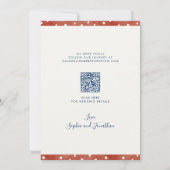 Farbenfrohe QR Code Hochzeit Save The Date (Rückseite)