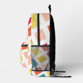 Farbenfrohe Quadrat im Retro-Stil Bedruckter Rucksack (Rechts)