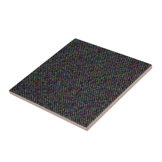 farbenfrohe Quadrate geometrisch einzigartiges Mus Fliese (Seite)