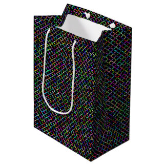 farbenfrohe Quadrate geometrisch einzigartiges Mus Mittlere Geschenktüte