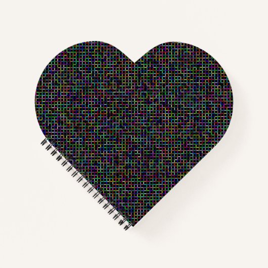 farbenfrohe Quadrate geometrisch einzigartiges Mus Notizblock (Vorderseite)