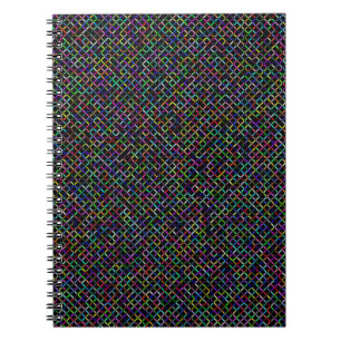 farbenfrohe Quadrate geometrisch einzigartiges Mus Notizblock