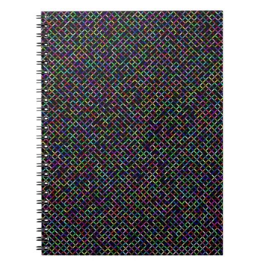 farbenfrohe Quadrate geometrisch einzigartiges Mus Notizblock (Vorderseite)