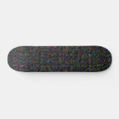 farbenfrohe Quadrate geometrisch einzigartiges Mus Skateboard (Horizontal)