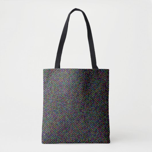 farbenfrohe Quadrate geometrisch einzigartiges Mus Tasche (Vorderseite)