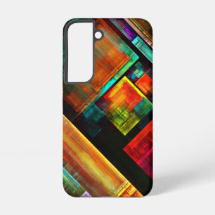Farbenfrohe Quadrate Modernes abstraktes Kunstmust Samsung Galaxy Hülle