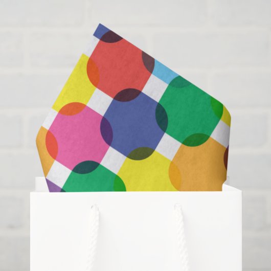 Farbenfrohe Quadrate Seidenpapier (Geschenktüte)
