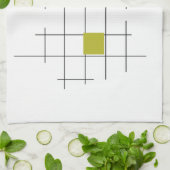 Farbenfrohe Quadrate und Linien geometrisches Mitt Geschirrtuch (Gefaltet)