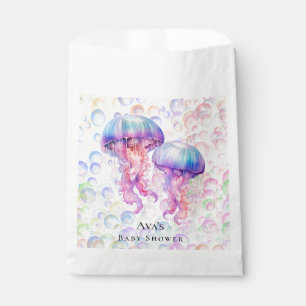 Farbenfrohe Qualle und Bläschen Girl Baby Dusche Geschenktütchen