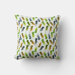 Farbenfrohe Quallen, Aquarellmeer Kissen