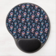 Farbenfrohe Quallen Muster Gel Mousepad