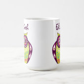 Farbenfrohe Quark Tawny Owl Individuelle Name Tass Kaffeetasse (Mittel)