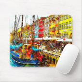 Farbenfrohe Quayside Mousepad (Mit Mouse)