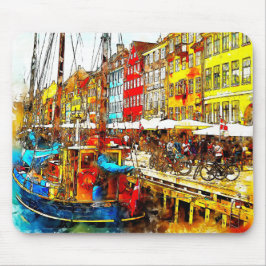 Farbenfrohe Quayside Mousepad
