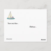 Farbenfrohe Quayside Postkarte (Rückseite)