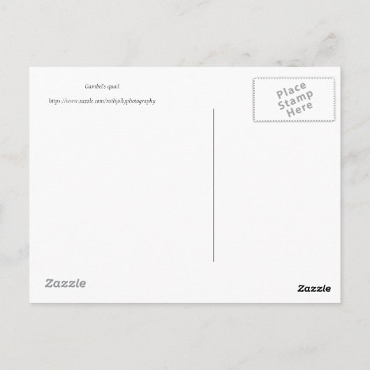 farbenfrohe Queste Postkarte (Rückseite)