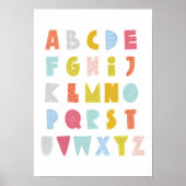 Farbenfrohe Quirky Alphabet Poster (Vorne)