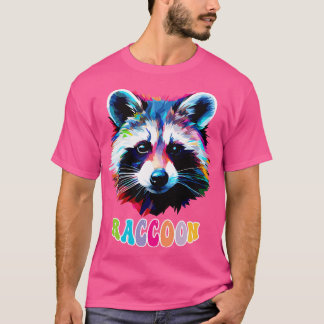 Farbenfrohe Raccoon T-Shirt
