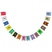 Farbenfrohe Race Horns Numbers Derby Party Dekorat Wimpelkette (Alle)