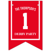 Farbenfrohe Race Horns Numbers Derby Party Dekorat Wimpelkette (Erste Fahne)