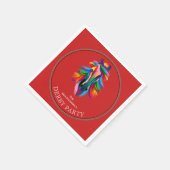 Farbenfrohe Racehorse Derby Party Red Serviette (Ecke)