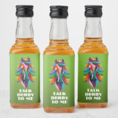 Farbenfrohe Racehorse Erlebnis Derby mit mir Mini Alkoholflaschenetikett (Flaschen)
