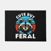 Farbenfrohe Racoon mit Sonnenbrille Racoon Fußmatte (Vorderseite)