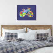 farbenfrohe Raddekor Leinwanddruck (Insitu (Schlafzimmer))