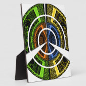 Farbenfrohe Radialkunst Print Fotoplatte (Seite)