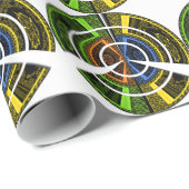 Farbenfrohe Radialkunst Print Geschenkpapier (Rolleneckpunkt)