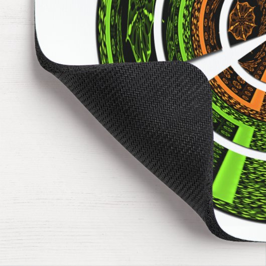 Farbenfrohe Radialkunst Print Mousepad (Ecke)