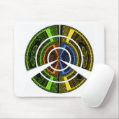 Farbenfrohe Radialkunst Print Mousepad (Mit Mouse)
