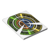 Farbenfrohe Radialkunst Print Notizblock (angewinkelt)