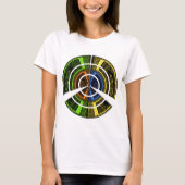 Farbenfrohe Radialkunst Print T-Shirt (Vorderseite)