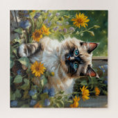 Farbenfrohe Ragdoll Katze, Spaß und Herausforderun Puzzle (Horizontal)