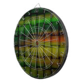 Farbenfrohe Rainbow Art Grafikdesign 2 Dartscheibe (Vorderseite rechts)