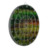 Farbenfrohe Rainbow Art Grafikdesign 2 Dartscheibe (Vorderseite Links)