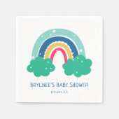 Farbenfrohe Rainbow Baby-Dusche Serviette (Vorderseite)