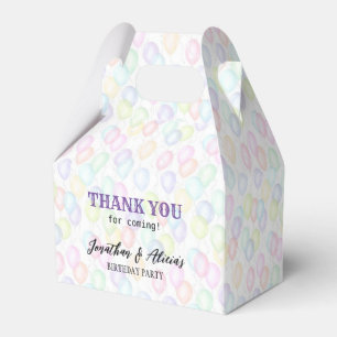 Farbenfrohe Rainbow-Ballon Gemeinsame Geburtstagsp Geschenkschachtel