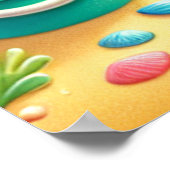 Farbenfrohe Rainbow Beach Kinderzimmer Poster (Ecke)