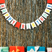 Farbenfrohe Rainbow Birthday Party Bunt Banner