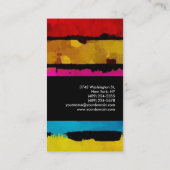Farbenfrohe Rainbow Black Creative Business Card Visitenkarte (Rückseite)